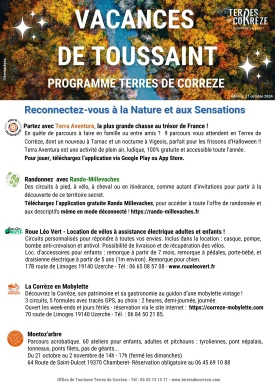 Programme Vacances de Toussaint 2024